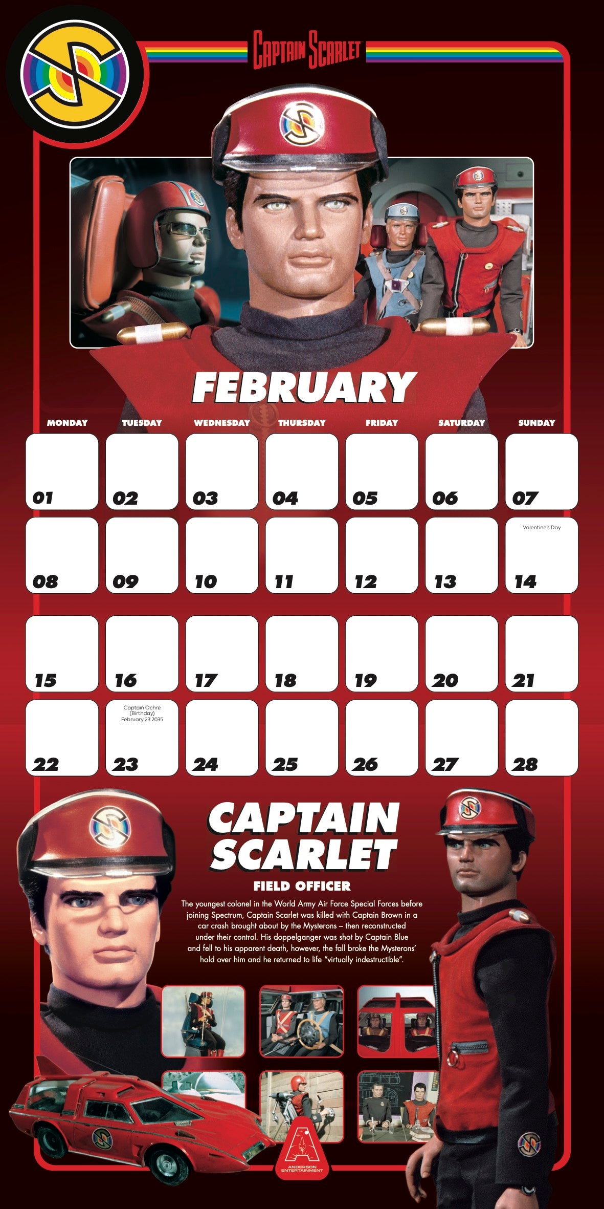 Captain Scarlet Calendar 2027