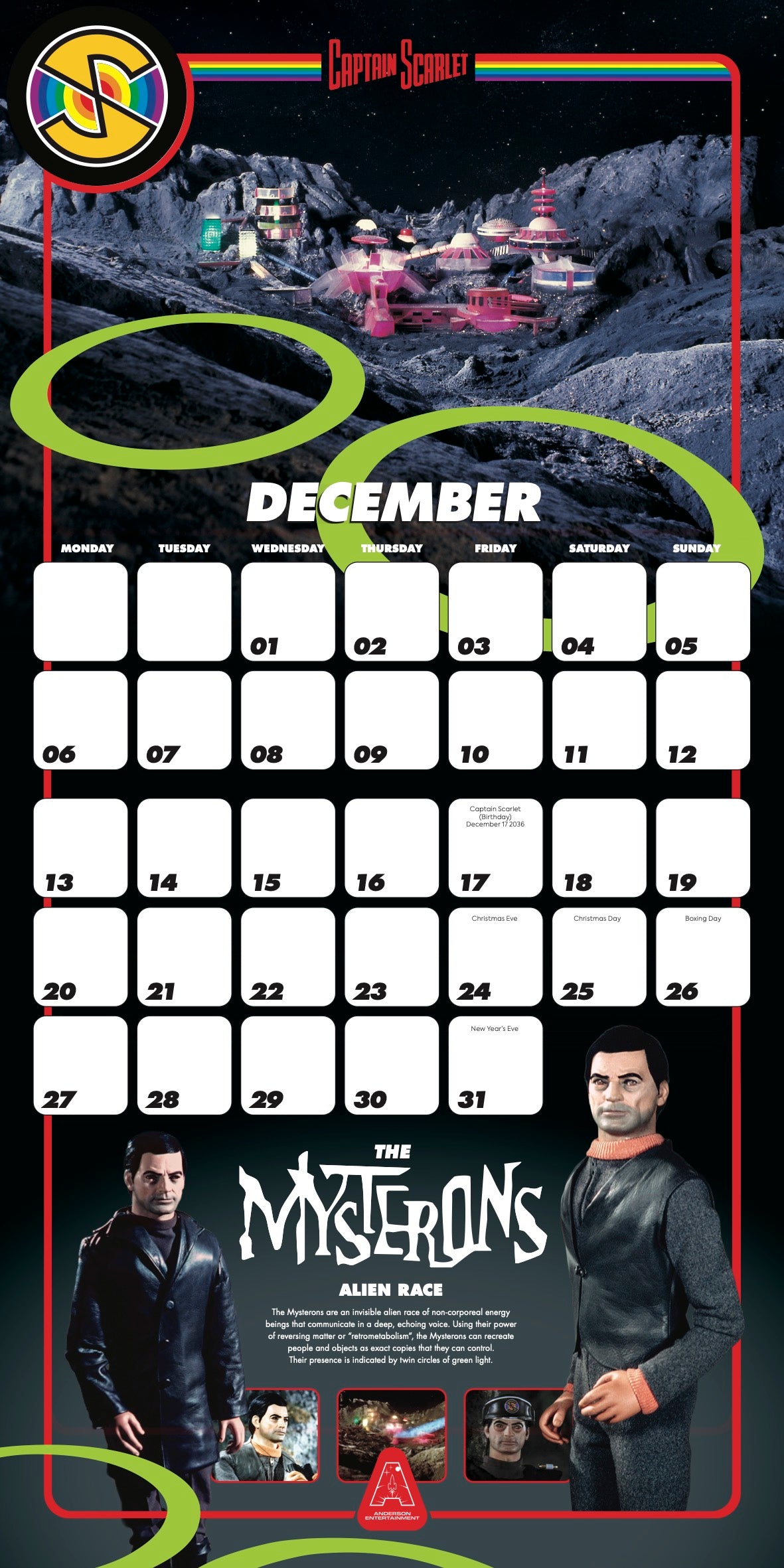 Captain Scarlet Calendar 2027