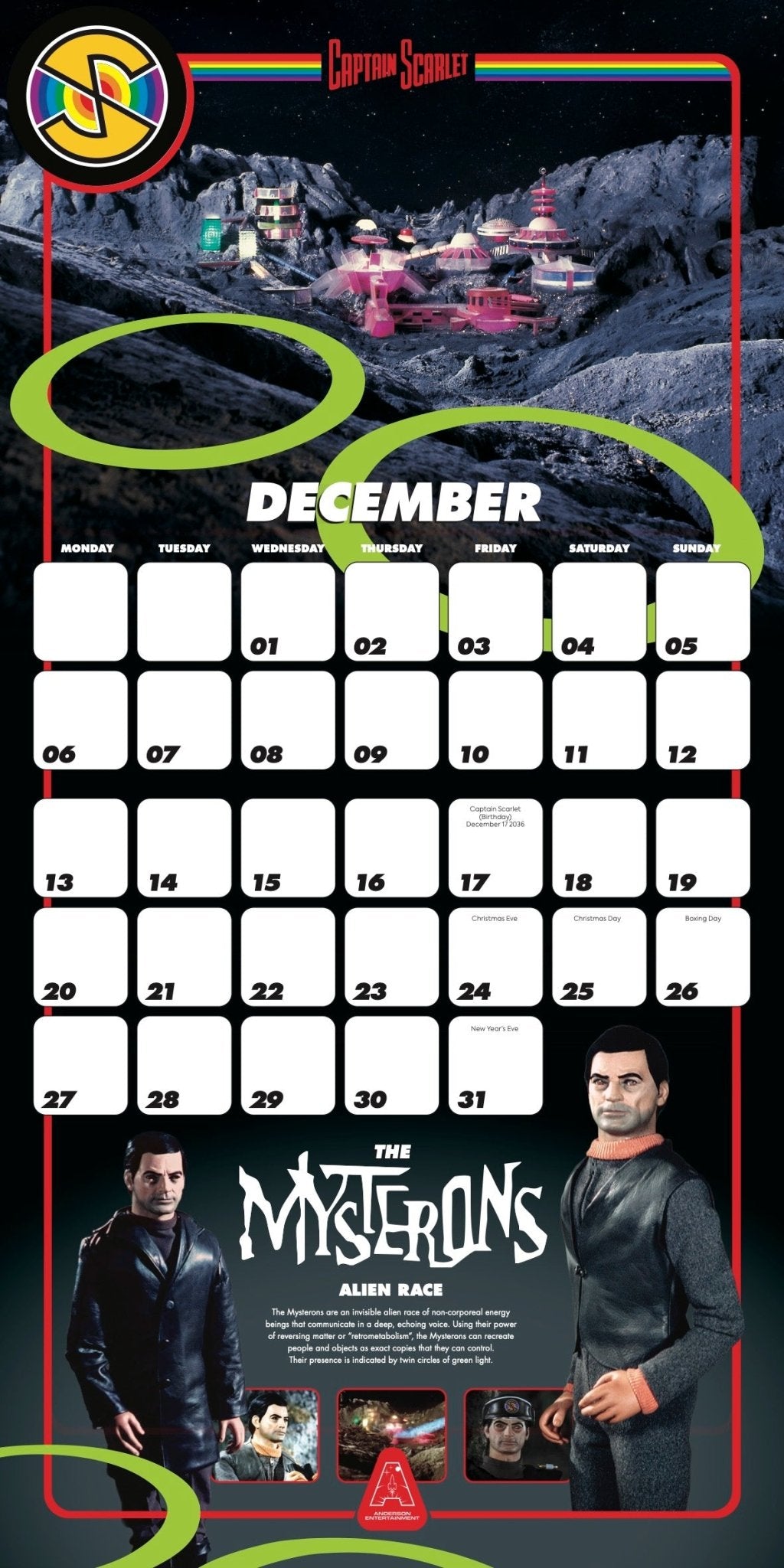 Captain Scarlet Calendar 2027 - The Gerry Anderson Store
