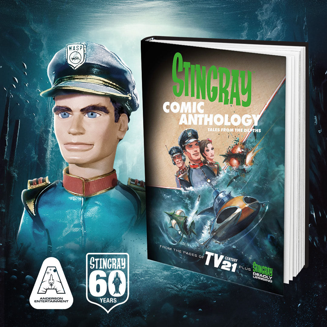 Tales From The Depths Comic Anthology - This anthology combines TV Century 21 classics with five brand-new stories, introducing different undersea races and escalating tensions. From jailbreaks to new alliances, each tale pushes Stingray’s crew closer to Titan’s trap, culminating in a cliffhanger that sets the stage for an all-out conflict.