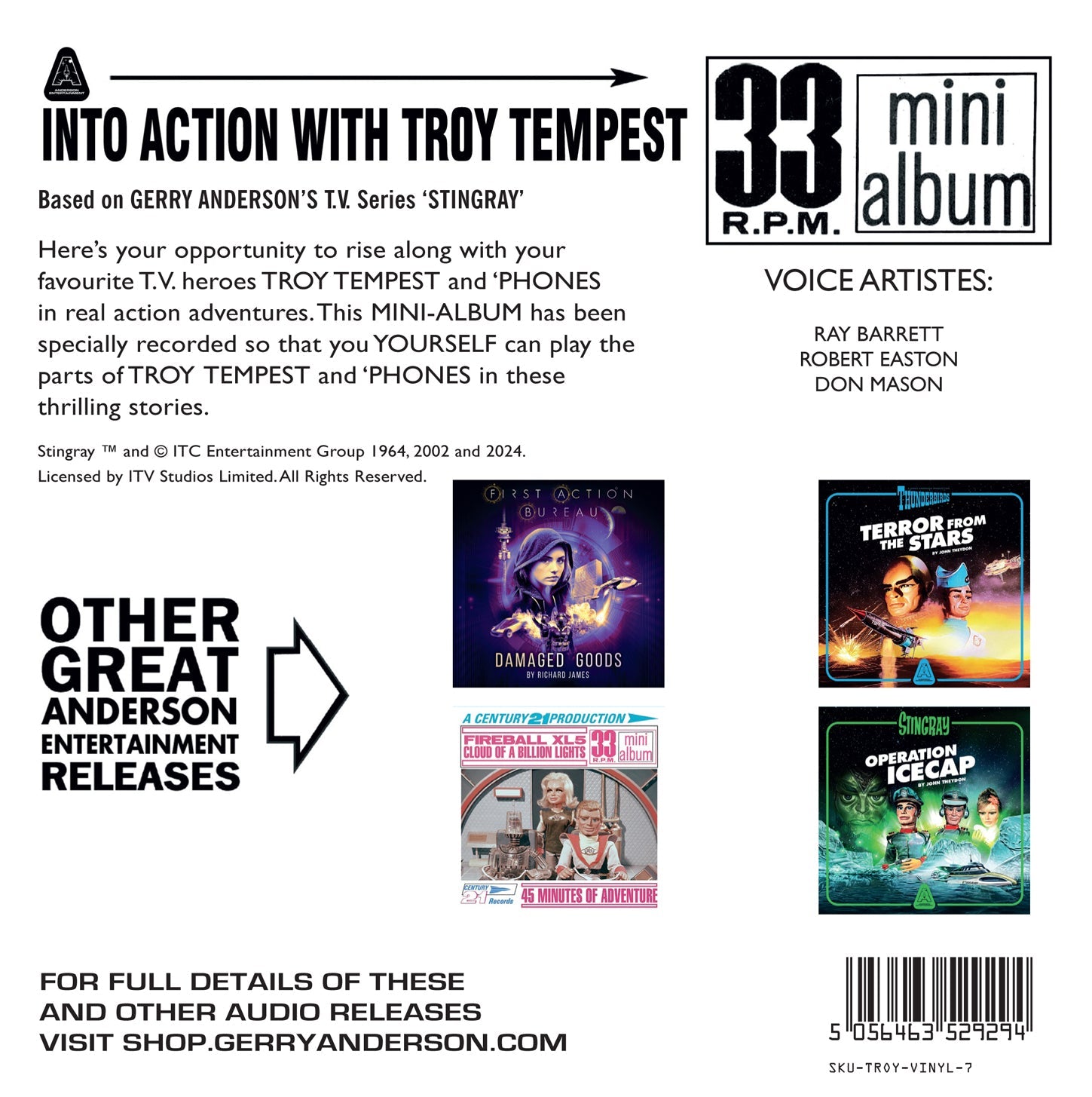 Stingray Mini Album Reissues [DOWNLOAD] - The Gerry Anderson Store