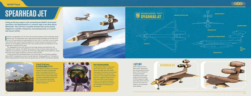 The Spearhead jet illustrated inside the manual.