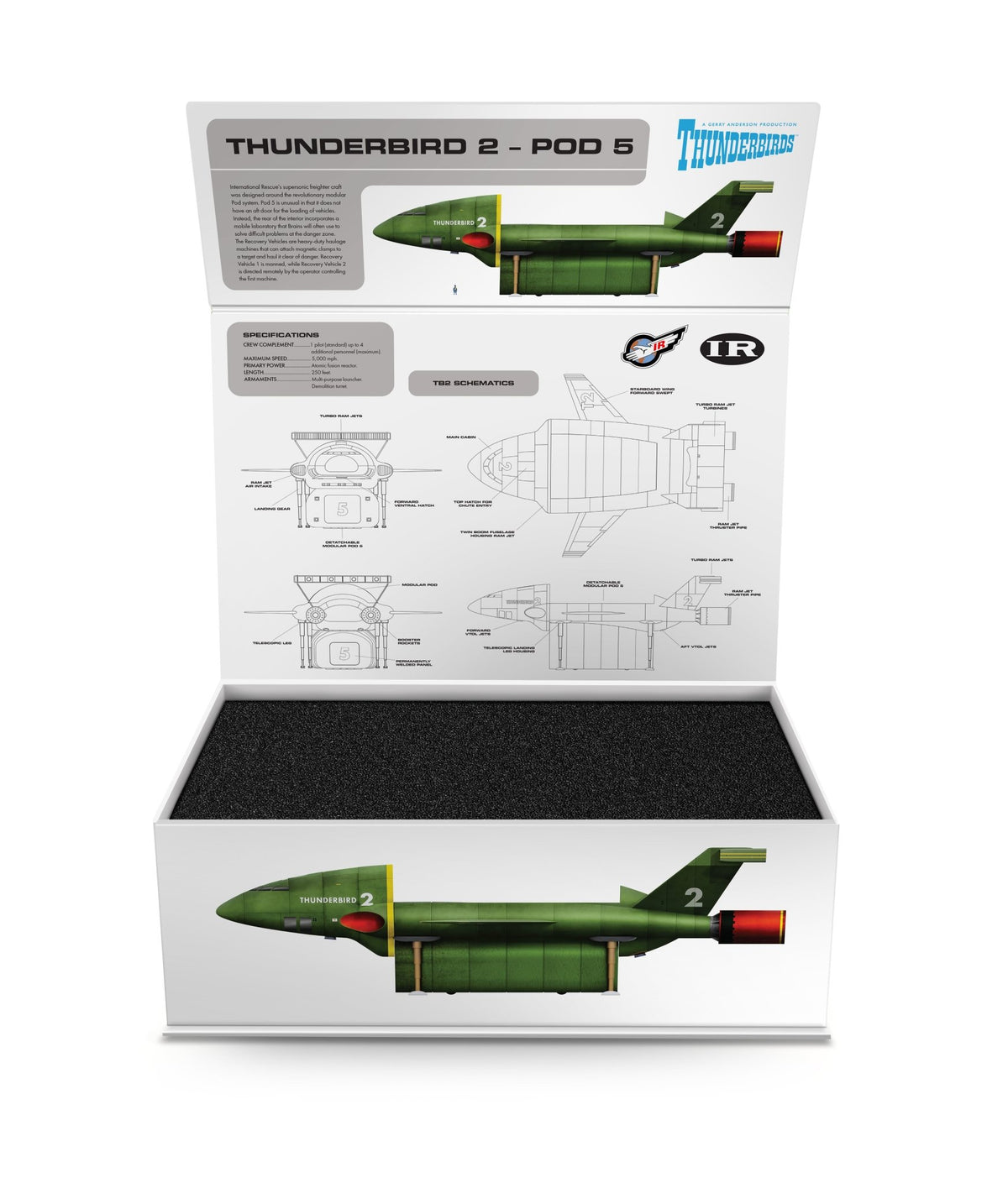 Thunderbird 2 Die-Cast (removable Pod 5 with 2 x Recovery Vehicles) - The Gerry Anderson Store