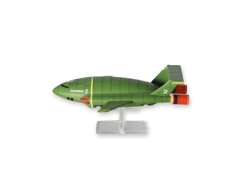 The pre-painted model on its included clear stand.