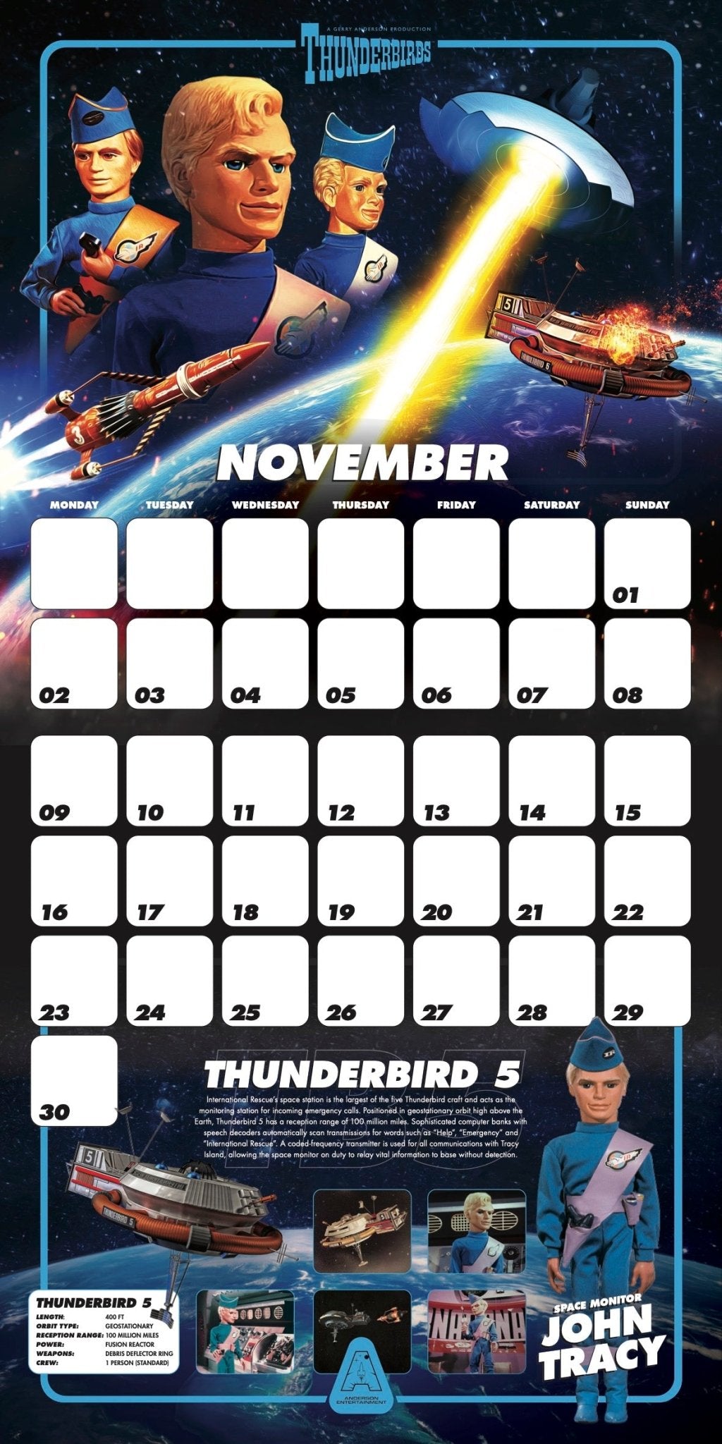 Thunderbirds 2026 Calendar - The Gerry Anderson Store