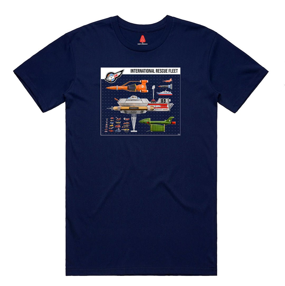 Thunderbirds International Rescue Fleet T-shirt - The Gerry Anderson Store